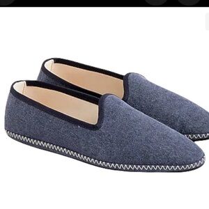 J.Crew Women’s Canvas Venetian Loafers in Navy Blue Indigo size 9.5